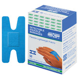 SafeCross® Metal Detectable Fabric Adhesive Bandages, Latex Free