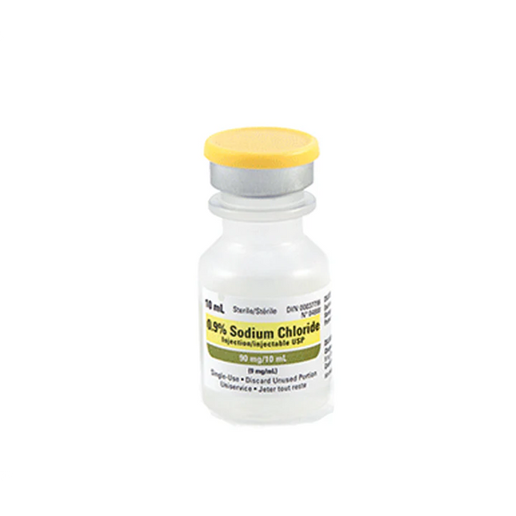 Sterile Solution, 0.9% Sodium Chloride (NaCl) for Injection (90mg/10ml) - Vial