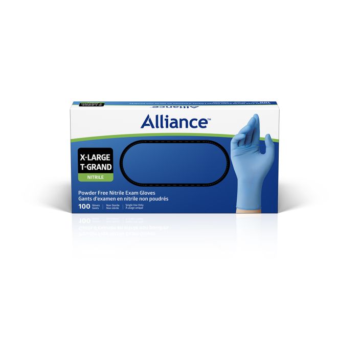 Alliance™ Powder-Free Blue Nitrile Exam Gloves 100/bx