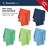 Sammons Preston Non-Latex Exercise Band Set (Levels 1-5) - 5/pkg