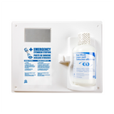 Plastic Wall Mounting Eyewash Station with Mirror, Includes Filled Eyewash Bottle (500ml)