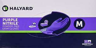 Halyard Purple Nitrile Gloves 100/bx - Medium