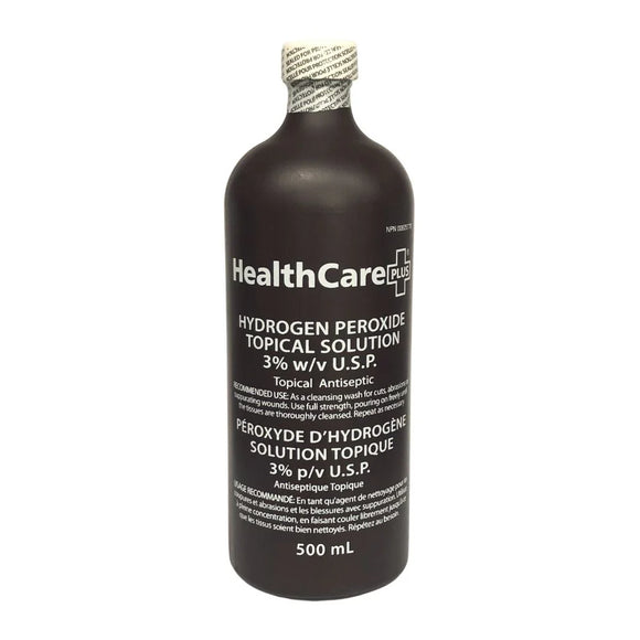 HealthCare PLUS® Hydrogen Peroxide 3% (500ml) - Bottle