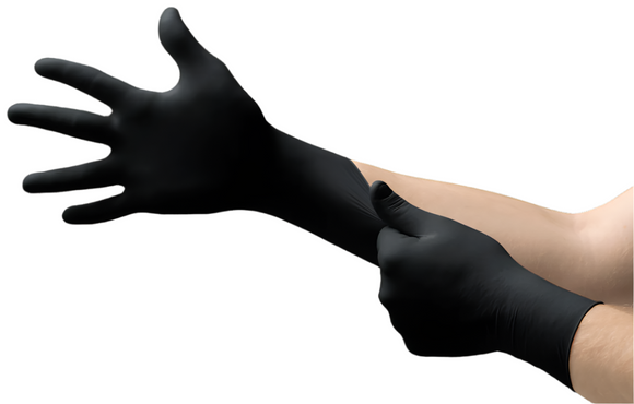 MicroFlex® MidKnight™ Black Nitrile Exam Gloves (100/bx)