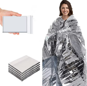 Silver Mylar Emergency Foil Blanket (52" x 84")