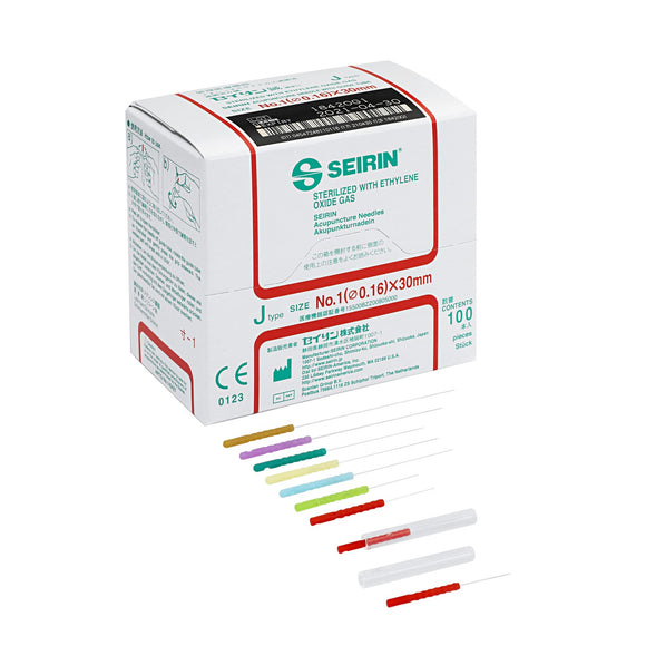 Seirin® J-Type Acupuncture Needles with Guide Tube - 100/bx