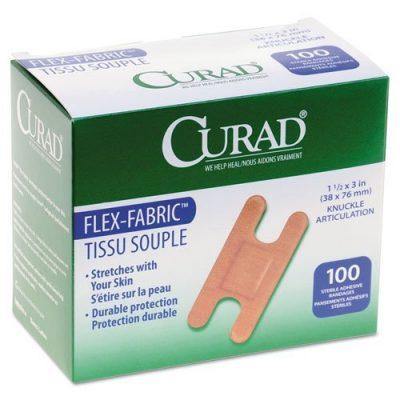 Curad Knuckle Fabric Adhesive Bandages Latex Free 1 1/2