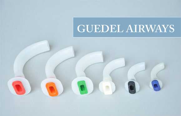 Airway Oral Guedel Plastic Disposable Assorted Color Coded OPA's 6/pk