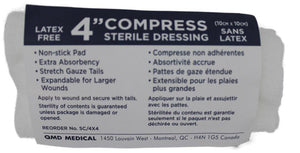 Compress Bandages with Ties 4" x 4" - MedWest Inc.